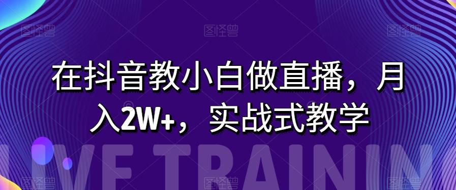 在抖音教小白做直播，月入2W+，实战式教学【揭秘】-翻身站