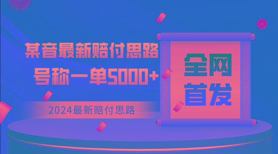全网首发，2024最新某音赔付思路，号称一单收益5000+-翻身站
