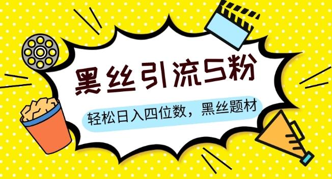 S粉变现，轻松日入四位数，黑丝题材+情感话术【揭秘】-翻身站