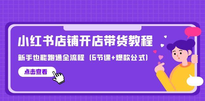 (9883期)最新小红书店铺开店带货教程，新手也能跑通全流程(6节课+爆款公式)-翻身站