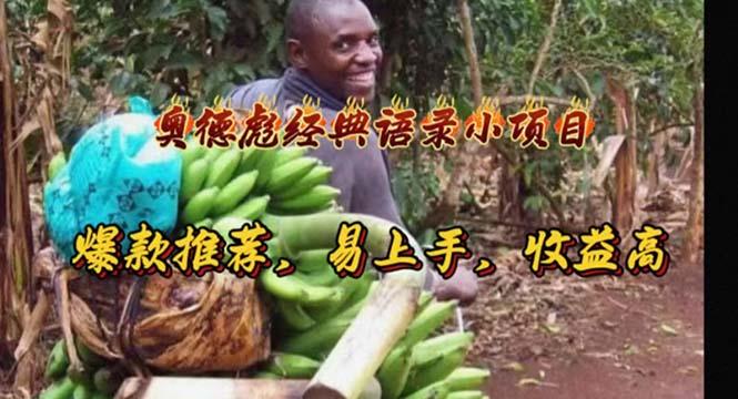 奥德彪经典语录小项目，爆款推荐，易上手，收益高-翻身站