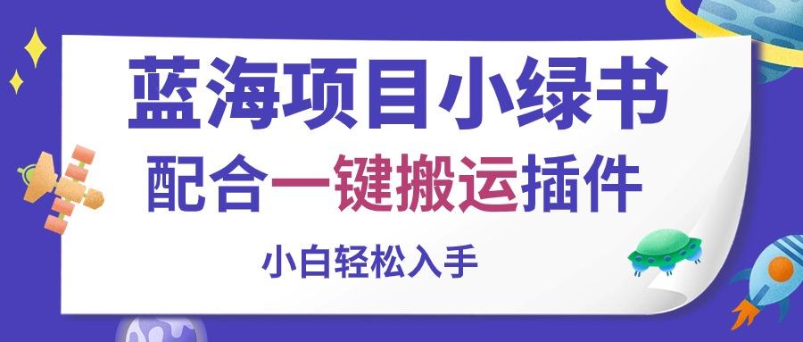 蓝海项目小绿书，配合一键搬运插件，小白轻松入手-翻身站