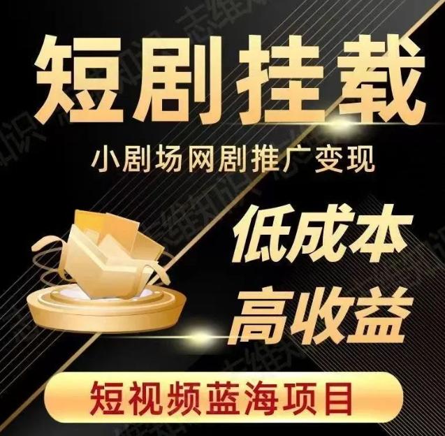 2023短视频蓝海项目，抖音快手短剧推广变现教程，低成本高收益-翻身站