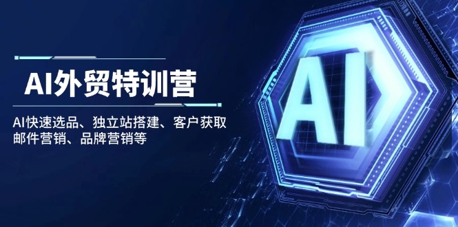 AI外贸特训营：AI快速选品、独立站搭建、客户获取、邮件营销、品牌营销等-翻身站