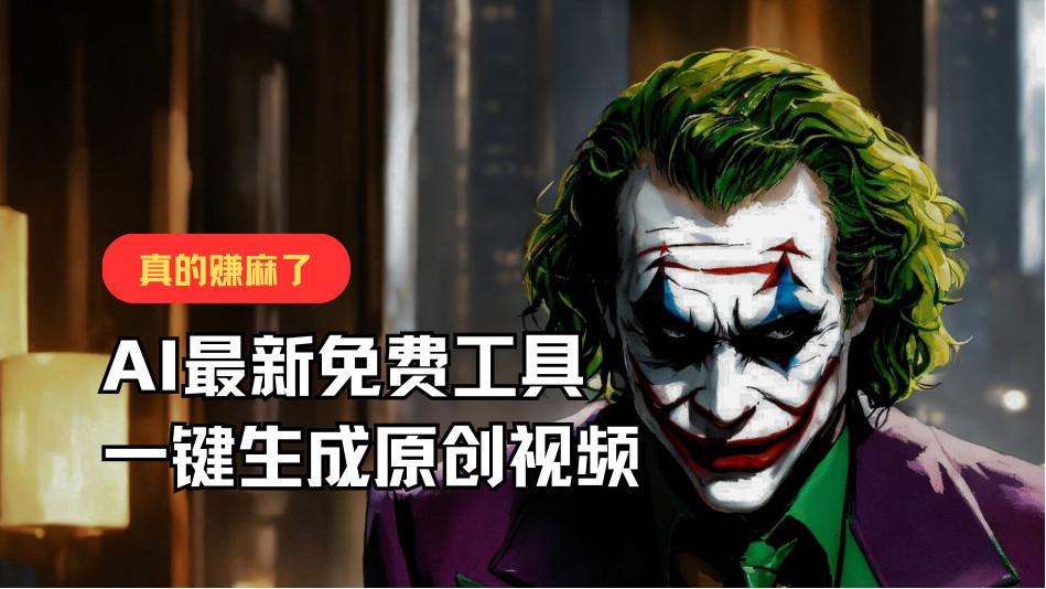 最新免费AI工具，一键生成原创视频，佛系搬运，轻松月入10000+！-翻身站