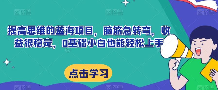 提高思维的蓝海项目，脑筋急转弯，收益很稳定，0基础小白也能轻松上手-翻身站