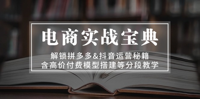电商实战宝典 解锁拼多多&抖音运营秘籍 含高价付费模型搭建等分段教学-翻身站