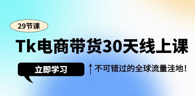 (9463期)Tk电商带货30天线上课，不可错过的全球流量洼地(29节课)-翻身站