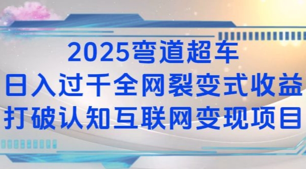 2025弯道超车日入过K全网裂变式收益打破认知互联网变现项目【揭秘】-翻身站