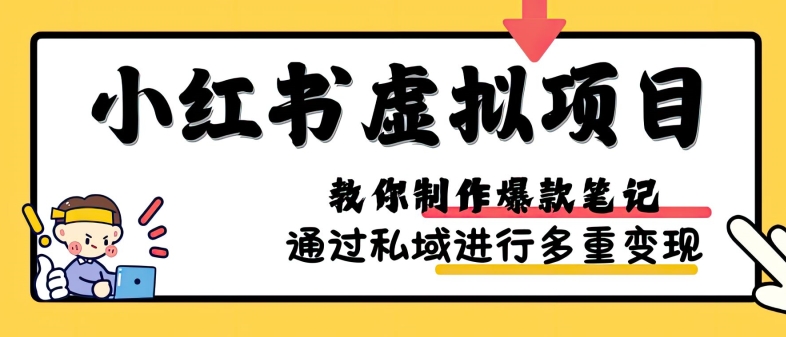 小红书虚拟项目实战，爆款笔记制作，矩阵放大玩法分享-翻身站