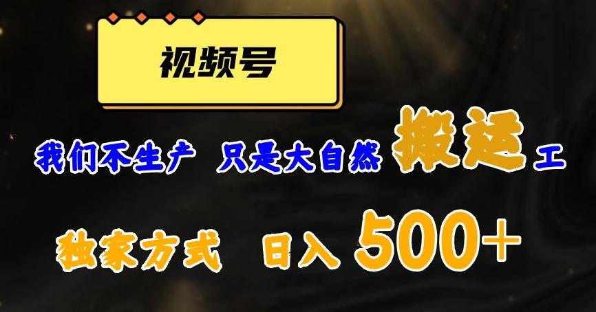 视频号轻松搬运日赚500+，一个1分钟1条原创视频【揭秘】-翻身站