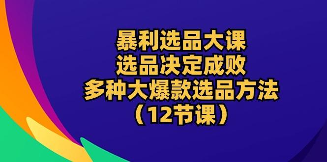 暴利 选品大课：选品决定成败，教你多种大爆款选品方法(12节课-翻身站