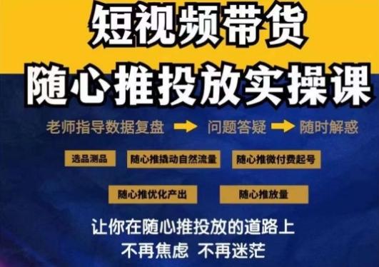 2024好物分享随心推投放实操课，随心推撬动自然流量/微付费起号/优化产出-翻身站