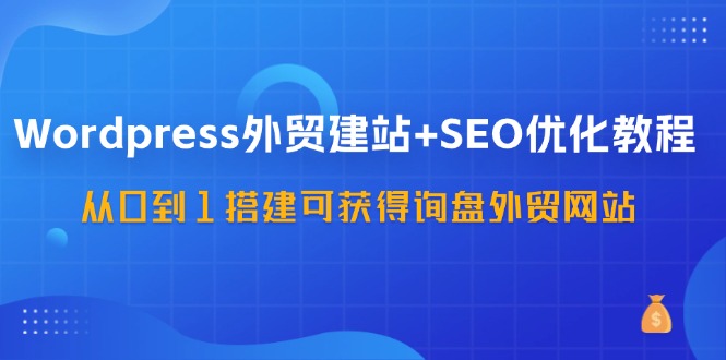 WordPress外贸建站+SEO优化教程，从0到1搭建可获得询盘外贸网站(57节课)-翻身站