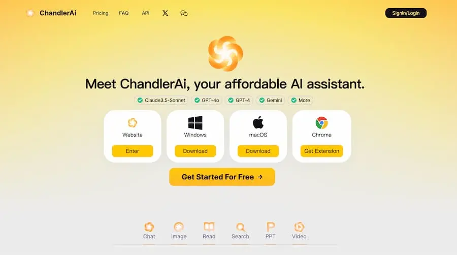 ChandlerAi｜综合性人工智能助手平台 提供多种AI服务-翻身站