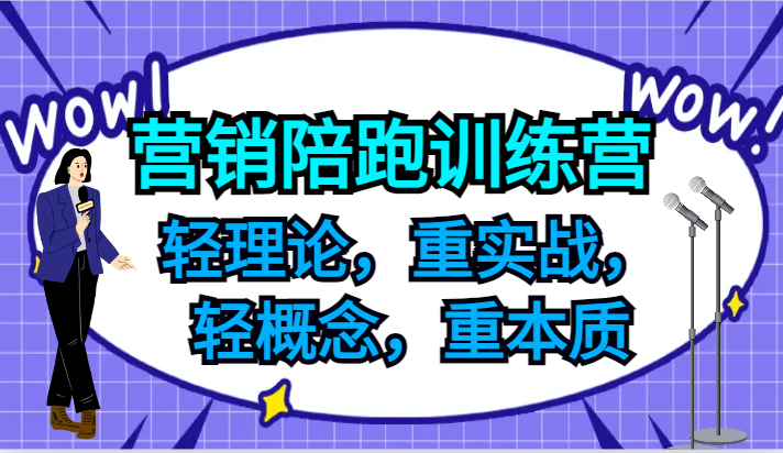 营销陪跑训练营，轻理论，重实战，轻概念，重本质，适合中小企业和初创企业的老板-翻身站