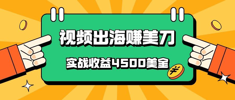 国内爆款视频出海赚美刀，实战收益4500美金，批量无脑搬运，无需经验直接上手-翻身站