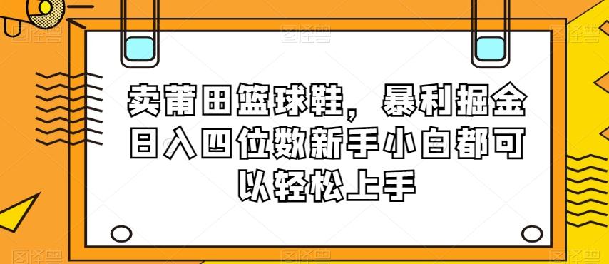 卖莆田篮球鞋，暴利掘金日入四位数新手小白都可以轻松上手【揭秘】-翻身站