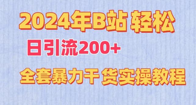 2024年B站轻松日引流200+的全套暴力干货实操教程【揭秘】-翻身站