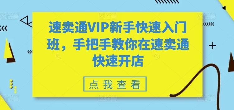 速卖通VIP新手快速入门班，手把手教你在速卖通快速开店-翻身站