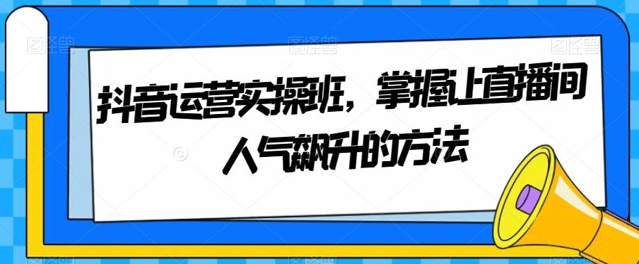 抖音运营实操班，掌握让直播间人气飙升的方法-翻身站