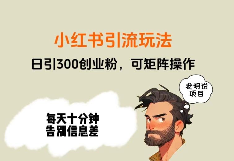 靠小红书视频日印300粉，两分钟一个视频轻松矩阵-翻身站