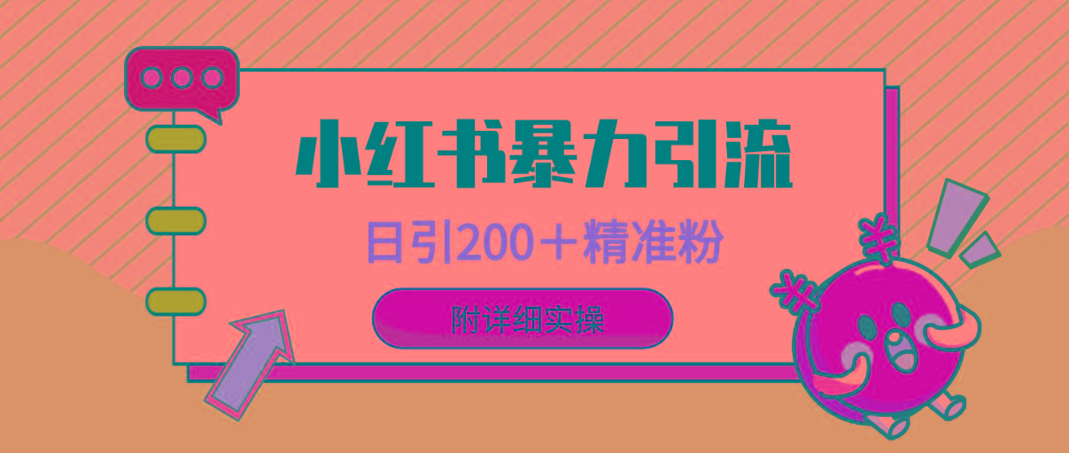 (9582期)小红书暴力引流大法，日引200＋精准粉，一键触达上万人，附详细实操-翻身站