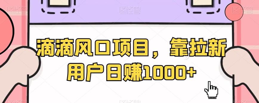 滴滴风口项目，靠拉新用户日赚1000+-翻身站