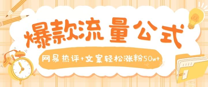 爆款流量公式，网易热评+文案轻松涨粉50w+【揭秘】-翻身站