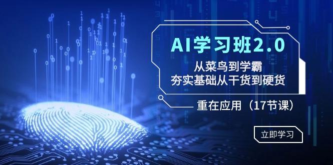 AI学习班2.0：从菜鸟到学霸，夯实基础从干货到硬货，重在应用(17节课)-翻身站
