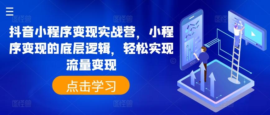 抖音小程序变现实战营，小程序变现的底层逻辑，轻松实现流量变现-翻身站