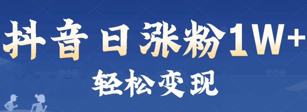首发抖音新赛道日涨粉1W+轻松变现-翻身站