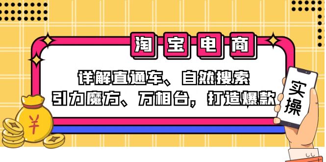 2024淘宝电商课程：详解直通车、自然搜索、引力魔方、万相台，打造爆款-翻身站