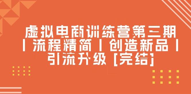 虚拟电商训练营第三期丨流程精简丨创造新品丨引流升级 [完结]-翻身站