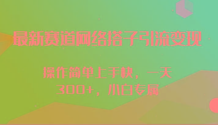 最新赛道网络搭子引流变现!!操作简单上手快，一天300+，小白专属-翻身站