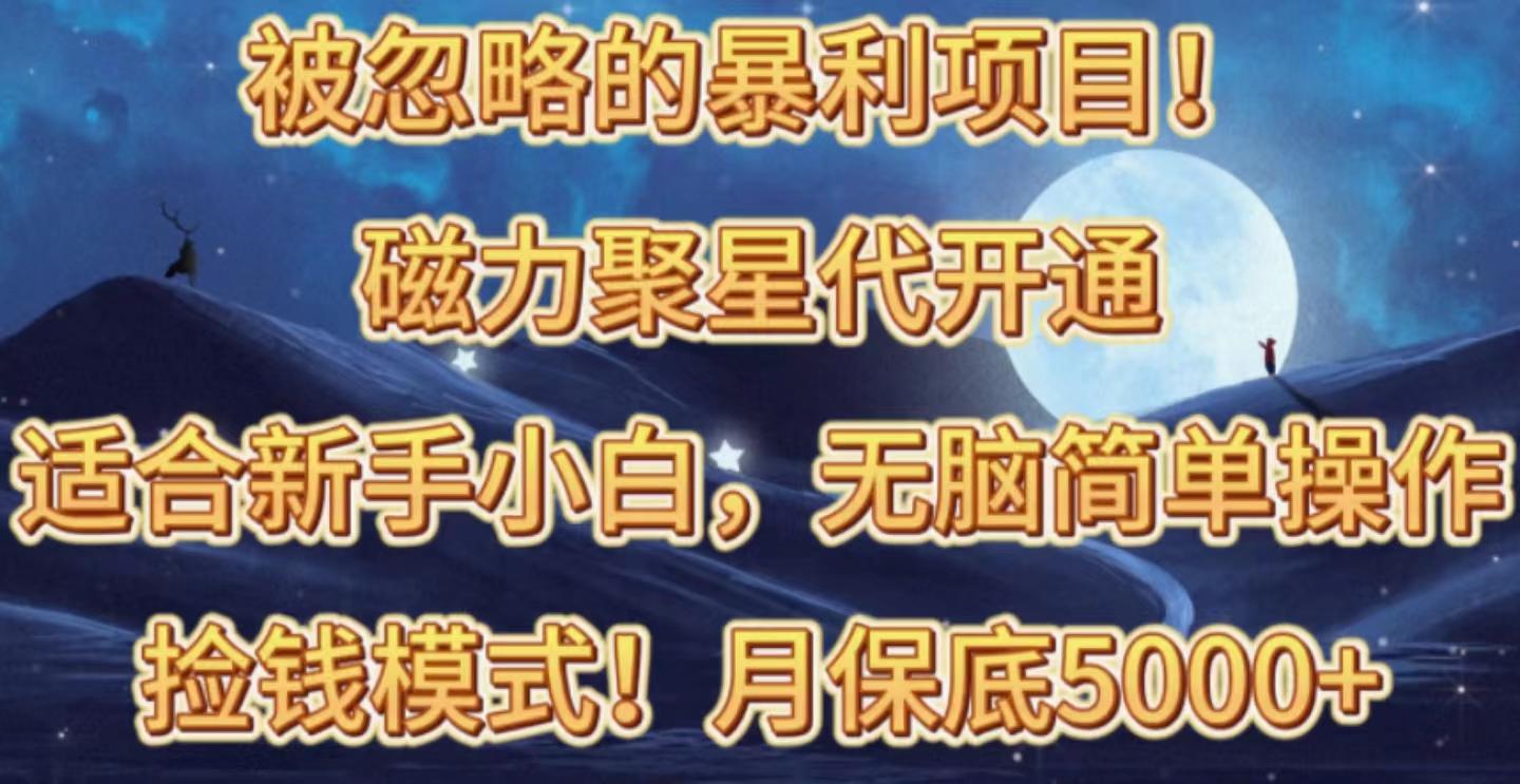 被忽略的暴利项目！磁力聚星代开通捡钱模式，轻松月入五六千-翻身站
