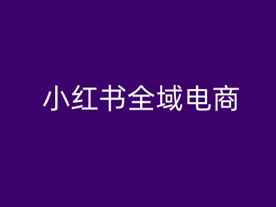 小红书全域电商，小红书电商教程-翻身站
