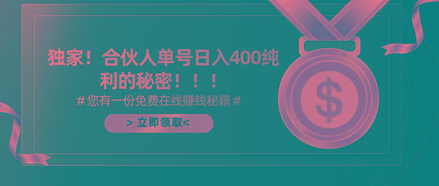 (10028期)合伙人广告撸金最新玩法，每天单号400纯利-翻身站