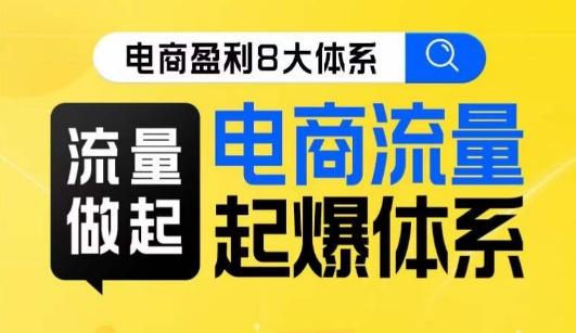 8大体系流量篇·流量做起，电商流量起爆体系线上课-翻身站