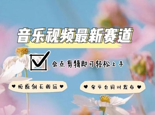 音乐视频赛道最新玩法，纯原创不违规，可所有平台同时发布，会点剪辑即可轻松拿捏【揭秘】-翻身站