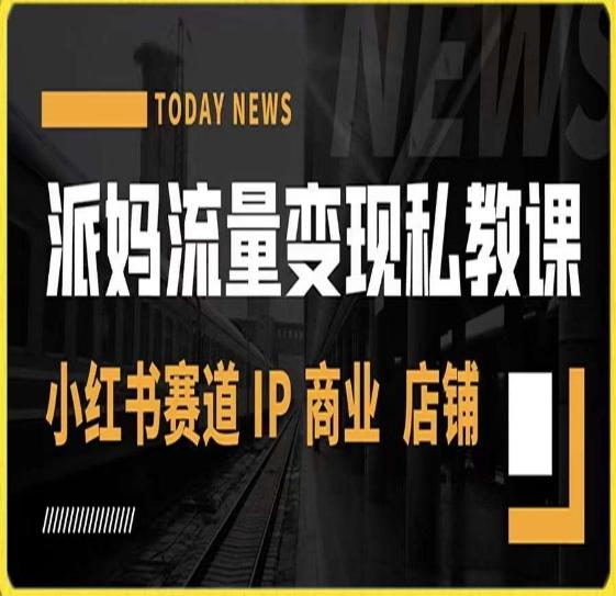 派妈流量变现私教课，小红书赛道IP  商业  店铺 -翻身站