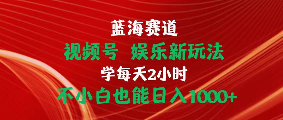 蓝海赛道视频号 娱乐新玩法每天2小时小白也能日入1000+-翻身站