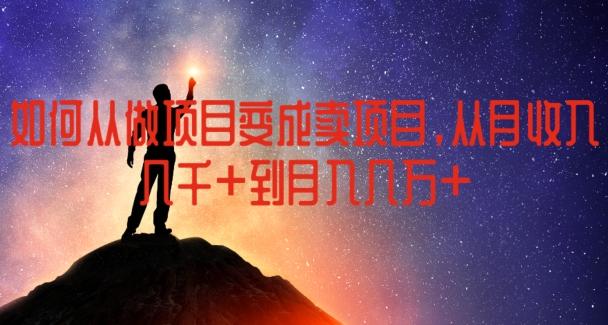 如何从做项目变成卖项目，从月收入几千到月入几万【揭秘】-翻身站