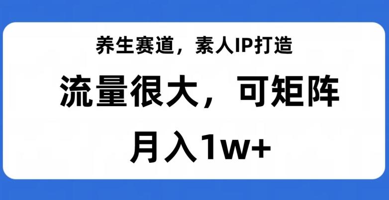 养生赛道，素人IP打造，流量很大，可矩阵，月入1w+【揭秘】-翻身站