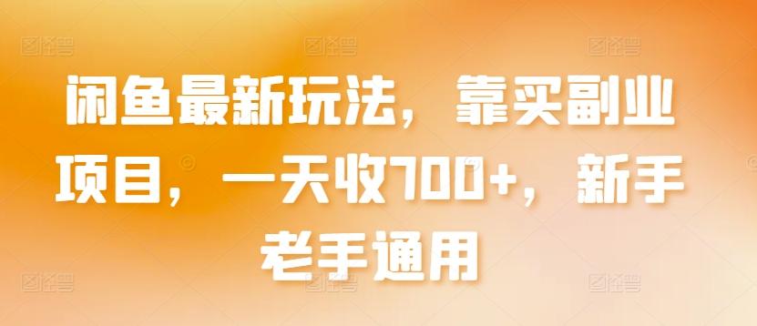 闲鱼最新玩法，靠买副业项目，一天收700+，新手老手通用【揭秘】-翻身站