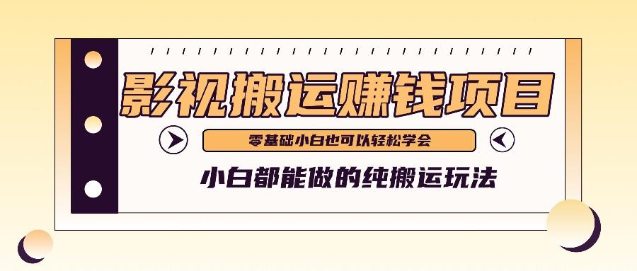 手把手教你操作影视搬运项目，小白都能做零基础也能赚钱-翻身站