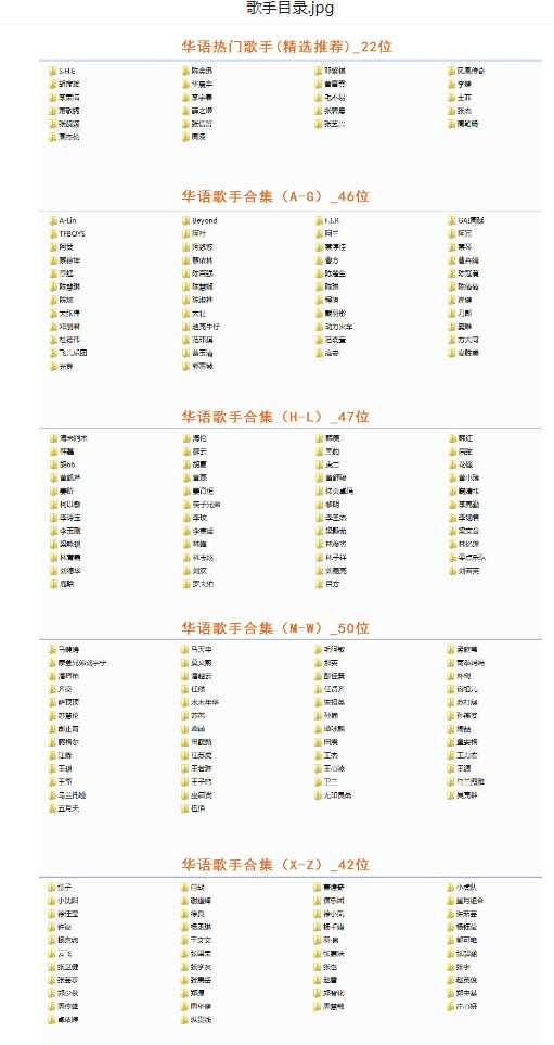 【音乐】歌手合集（100多位歌手合集）-翻身站