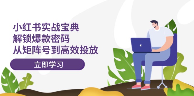 小红书实战宝典：解锁爆款密码，从矩阵号到高效投放-翻身站