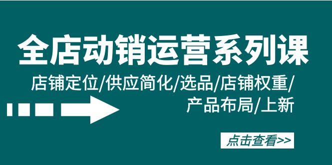 (9845期)全店·动销运营系列课：店铺定位/供应简化/选品/店铺权重/产品布局/上新-翻身站
