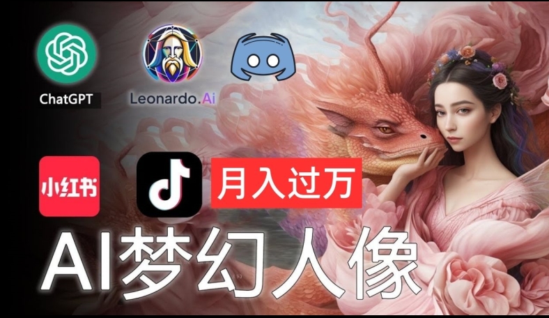AI摄影梦幻人像：零基础也能月入过万的秘密【揭秘】-翻身站